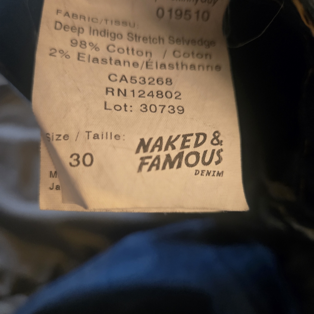 Naked & Famous Denim Deep Indigo Jeans